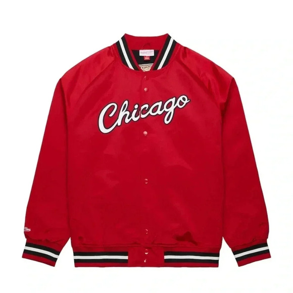 MITCHELL & NESS Men's Chicago Bulls Red Hardwood Classics Throwback Jacket - Picture 1 of 8